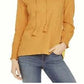 Style & Co Women's Embroidered Shoulder Top Yellow Size X-Small