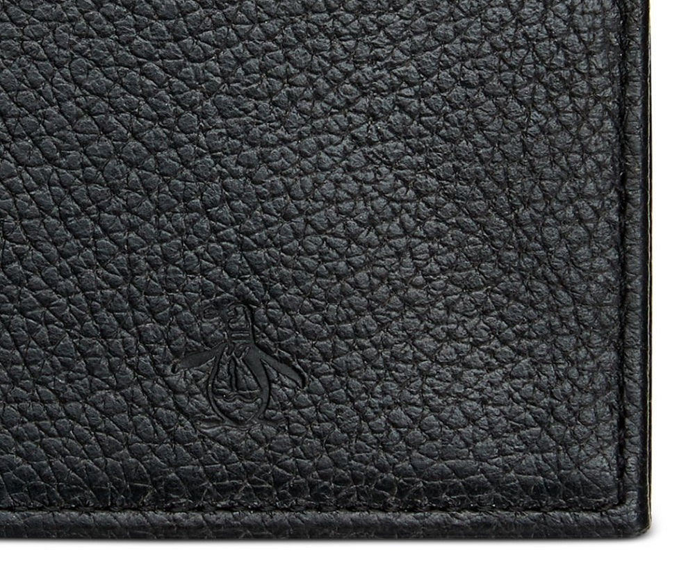 Original Penguin पुरुषों का लेदर कार्ड होल्डर काला एक साइज़