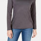 Karen Scott Women's Satin-Trim Scoop-Neck Top Black Size XX-Large