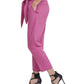 DKNY Women's Belted Slim-Leg Pants Pink Size 6