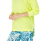 Ideology Women's Cold Shoulder Vented Top Yellow  Size Medium