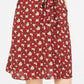 Monteau Women's Printed Faux-Wrap Dress Purple floral Size X-Large