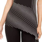 Alfani Women's Printed Asymmetrical Hem Top Black Size Medium