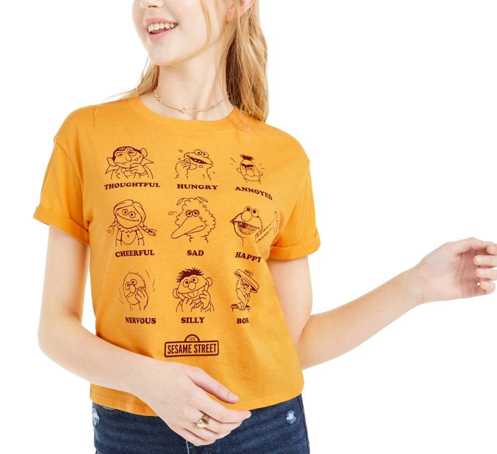 Mad Engine Juniors' Sesame Street T-Shirt Darkyellow Size Large