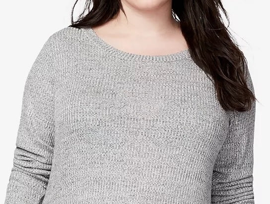 Rachel Roy Women's Trendy Plus Size Zip-Hem Top Gray Size 0X