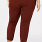 Alfred Dunner Women's Plus Skinny Leg Comfort Waist Ankle Pants Brown Size 22W