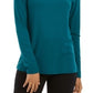Charter Club Women's Heathered Ribbed Turtleneck Top Green Size XX-Large