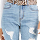Dollhouse Junior's Ripped Skinny Jeans With Belt Blue Size 15
