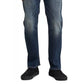 Silver Jeans Co. Men's Eddie Relaxed Tapered Fit Stretch Jeans Blue Size 32X34