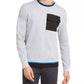 Alfani Men's Heathered Pocket Crew Sweatshirt Gray Size Small