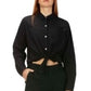 Hurley Junior's Cotton Tie Front Shirt Black Size X-Small