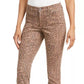 Style & Co Women's Curvy Fit Skinny Printed Jeans Beige Size 12