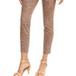 Style & Co Women's Curvy Fit Skinny Printed Jeans Beige Size 12