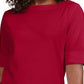 Karen Scott Women's Elbow Sleeve Stud Trim Tunic Red Size Small