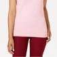 Charter Club Women's Sleeveless Crew Neck Sweater Pink Size X-Large