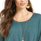Style & Co Women's Tie Front Sweater Green Size X-Large