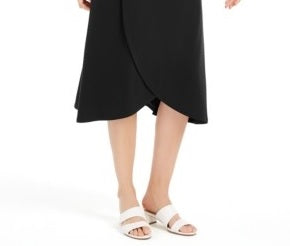 JM Collection Women's Solid Tulip Hem Skirt Black Size Small