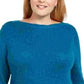 Karen Scott Women's Solid Curved Hem Tunic Green Size Medium