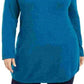 Karen Scott Women's Solid Curved Hem Tunic Green Size Medium