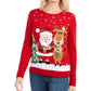 Karen Scott Women's Friendly Santa Sweater Red Size Large