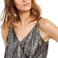 INC International Concepts Women's Metallic Sequin Sleeveless Top Silver Size PS/M