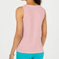 Charter Club Women's Textured Cotton Tank Top Pink Size X-Large