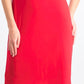 JM Collection Women's Petite Zip-Neck Dress Red Size Petite Small
