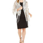INC International Concepts Women's Art Deco Sequin Wrap White Size Regular