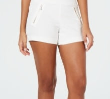 Thalia Sodi Women's Zip Pocket Shorts White Size X-Large