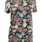Lucky Brand Women's Cotton Printed T-Shirt Black Multi Size Medium