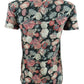 Lucky Brand Women's Cotton Printed T-Shirt Black Multi Size Medium