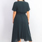 Alfani Women's Handkerchief Hem Wrap Dress Green Size 10