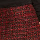 Maison Jules Women's Metallic Tweed Mini Skirt Red Size 2
