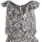 Epic Threads Big Girl's Zebra Print Wrap Romper White Size XL