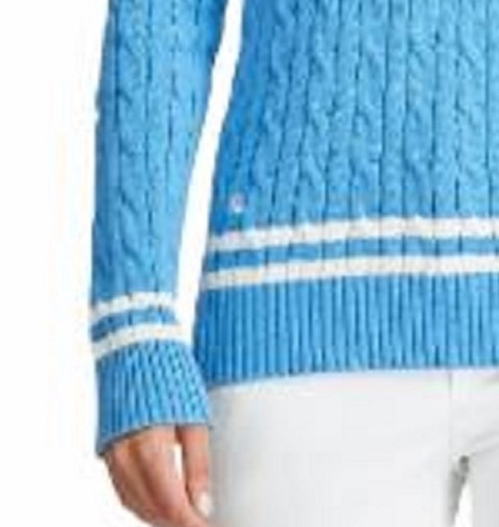 Ralph Lauren Women's Long Sleeve V Neck Sweater Blue Size X-Large