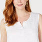 Style & Co Women's Embroidered Tank Top Pink Size Medium