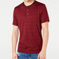 INC International Concepts Men's Striped Henley Wine/Black Size X-Large