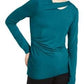 INC International Concepts Women's Twist Neck Top Blue Size X-Small