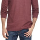 Weatherproof Vintage Men's Maroon Heather Long Sleeve T-Shirt S Red Wine Size Small
