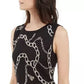 INC International Concepts Women's Chain-Print Sweater Dress Black Size X-Large