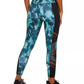 Ideology Women's Abstract Camo Mesh-TrimLeggings Navy Size X-Small