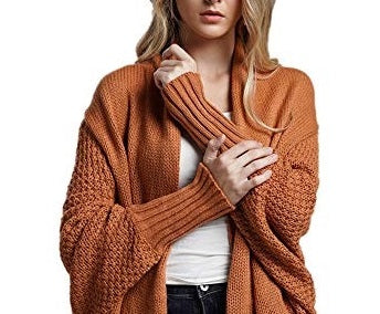 Alfani Women's Petite Drape-Front Cardigan Brown साइज़ पेटीट स्मॉल