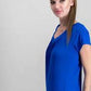 JM Collection Women's Blouson T-Shirt Blue Size X-Small