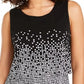 Alfani Women's Printed Layered Top White Size Small