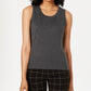 Charter Club Women's Sleeveless Crew Neck Sweater Grey Size Small