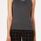 Charter Club Women's Sleeveless Crew Neck Sweater Grey Size Small
