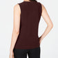 Alfani Women's Asymmetrical Wrap Top Brown Size L