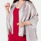 INC International Concepts Women's Pleated Lightweight Evening Wrap Gray Size Regular