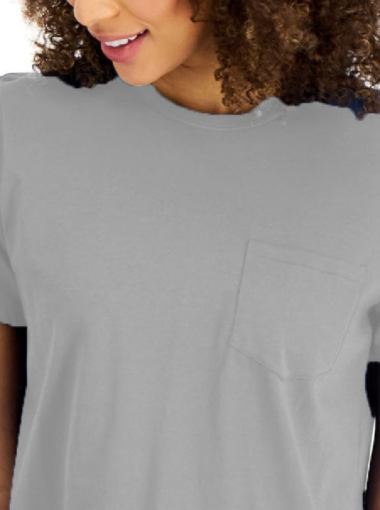 Style & Co Women's Cotton Crew-Neck T-Shirt Gray Size X-Large