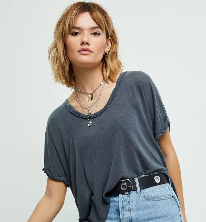 Free People Women's Under The Sun Shirt Black Size Small